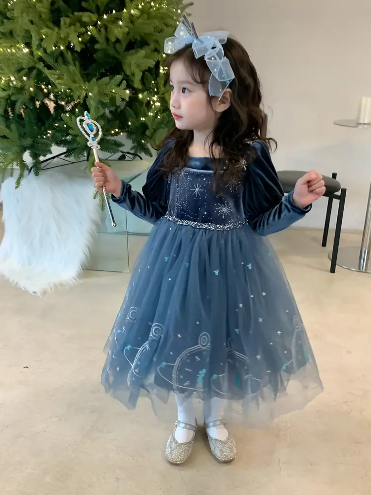 Long Sleeve Princess Fairy Dress for Celebration